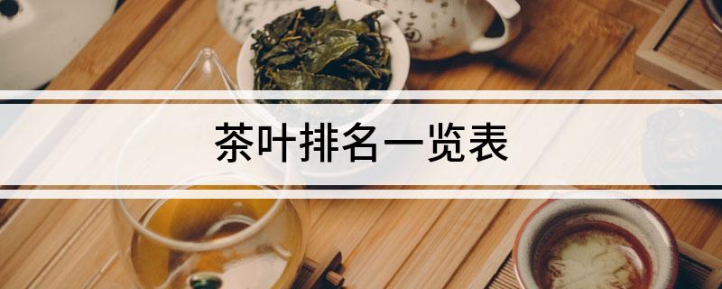 茶叶排名一览表(图1)